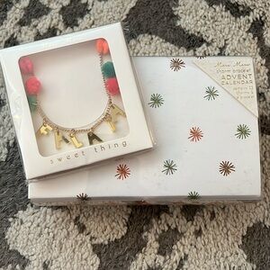 Meri Meri Christmas jewelry - charm bracelet advent and Fa La La necklace NEW!